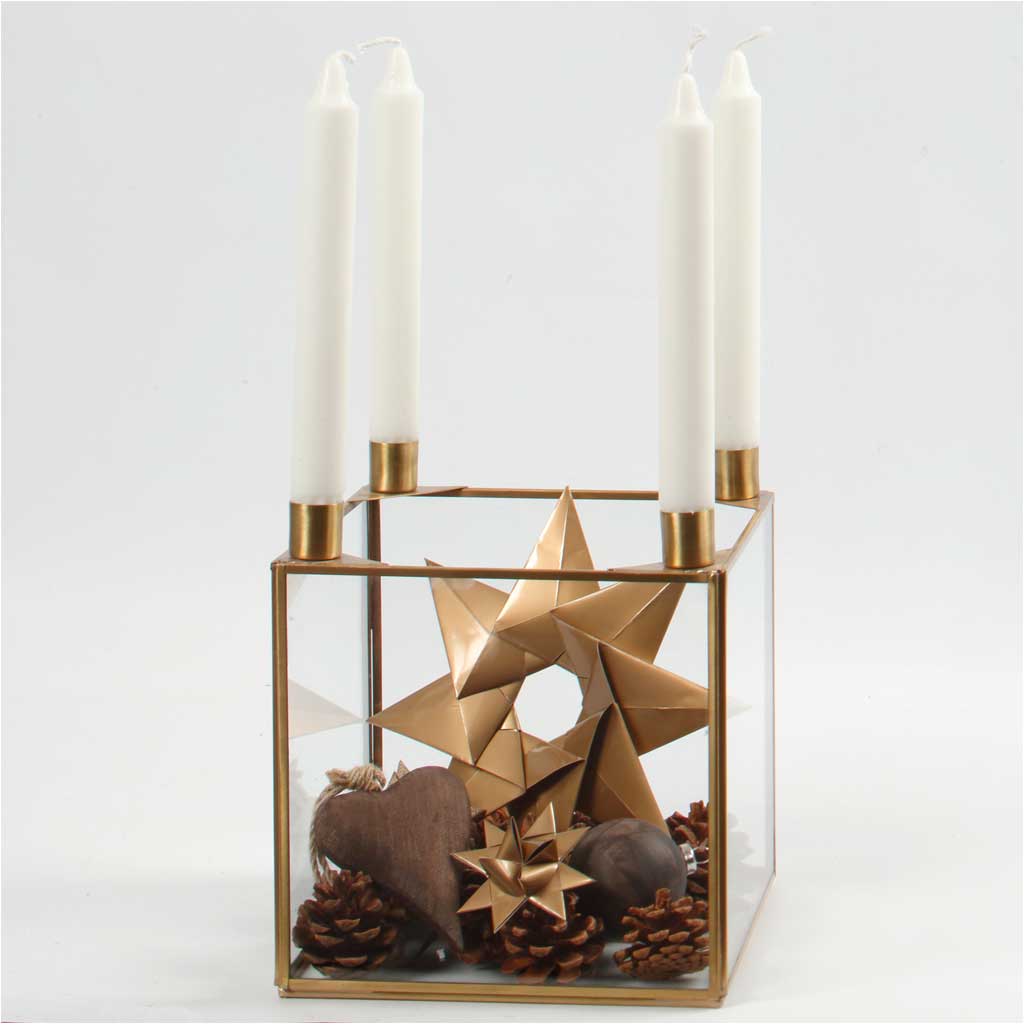 Papier Origami, dim. 10x10 cm, 128 gr, or, 20 flles/ 1 Pq. [HOB-26322]