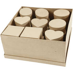 Scatole medie, H: 5 cm, diam 10-12 cm, 28 pz/ 1 conf. [HOB-264801]