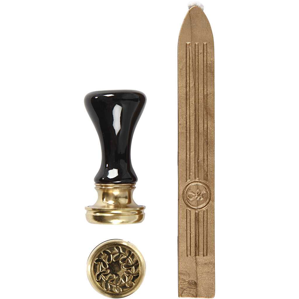 Kit à cacheter, d 17 mm, or, 1 set [HOB-270282]