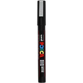 Pennarello Posca, dim. PC-3M, ampiezza tratto 0,9-1,3 mm, fine, argento, 1 pz [HOB-274805]