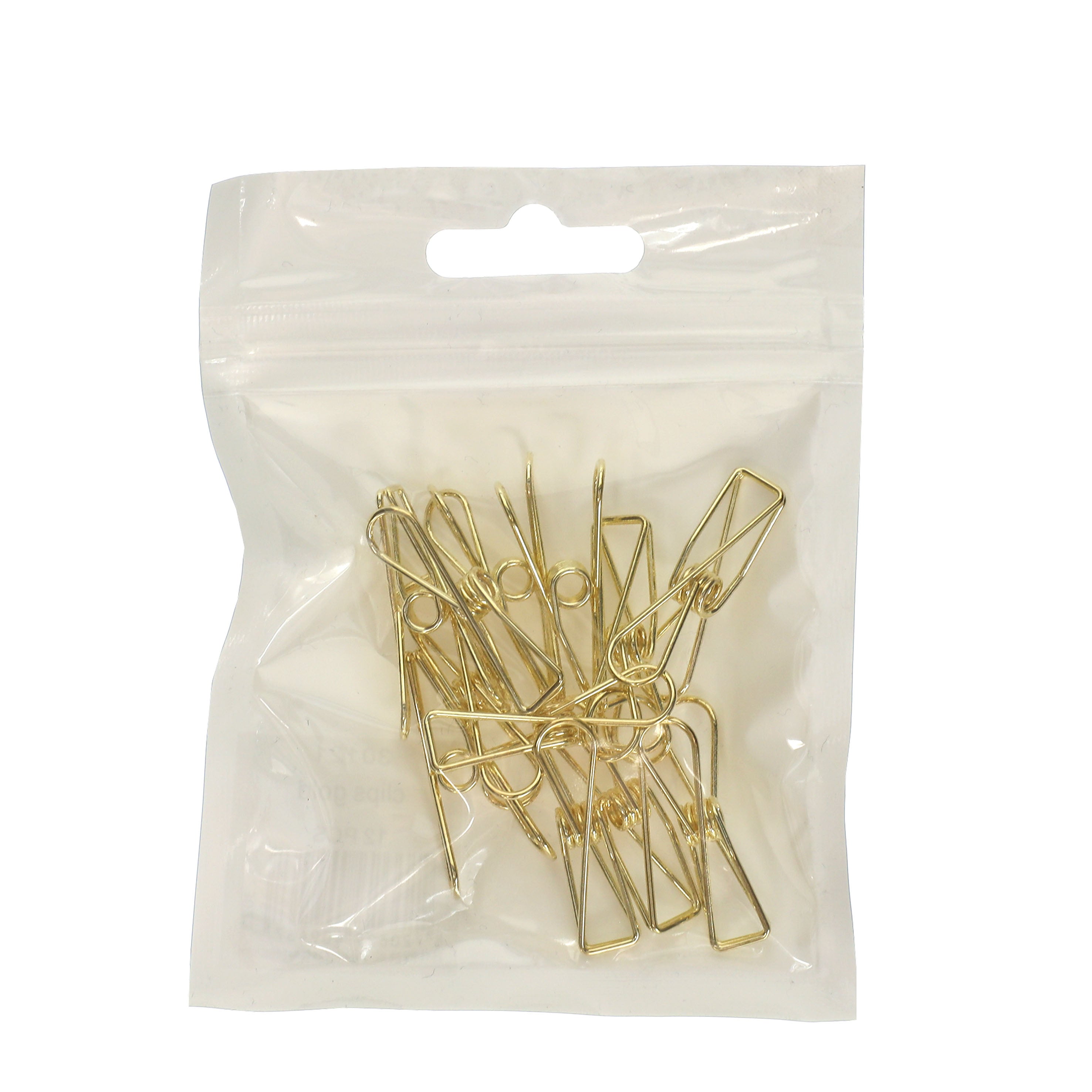Clip oro 3x0,6cm (Set di 12 pz) [IFS-30121]