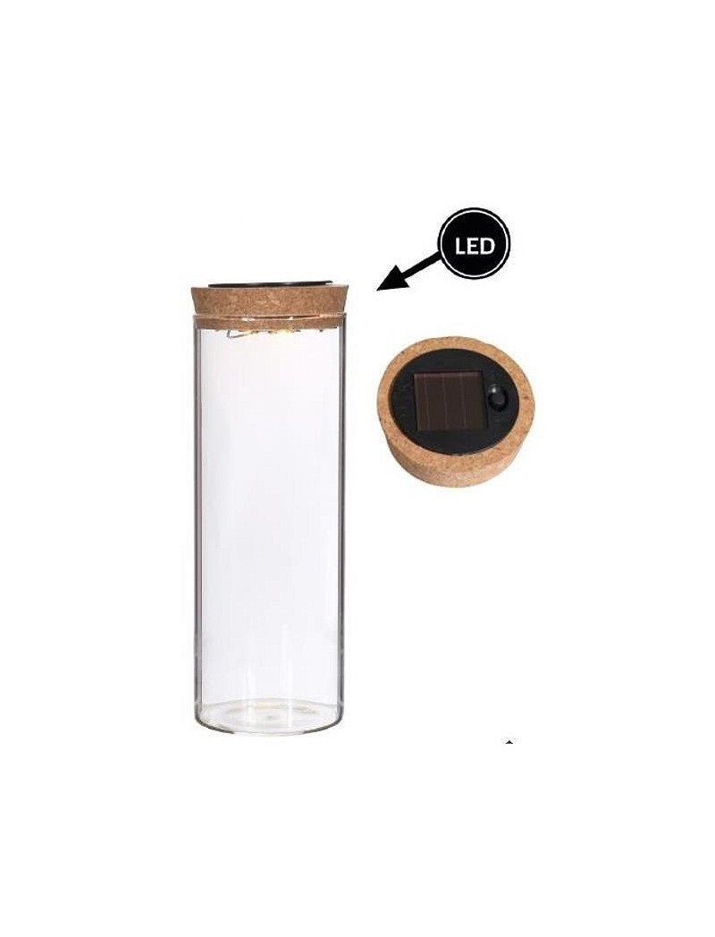 Test tube Ø8 h: 23 cm w. solar cork lid  (1 pc)