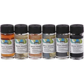 Magic Marble Marmorierfarbe, sanfte, dezente Farben, 6x20 ml/ 1 Pck [HOB-30196]