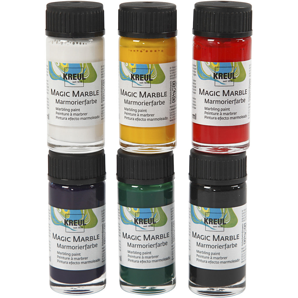 Vernice effetto marmorizzato, colori standard, 6x20 ml/ 1 conf. [HOB-30199]