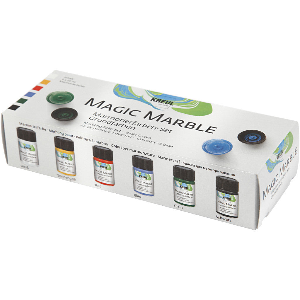Vernice effetto marmorizzato, colori standard, 6x20 ml/ 1 conf. [HOB-30199]