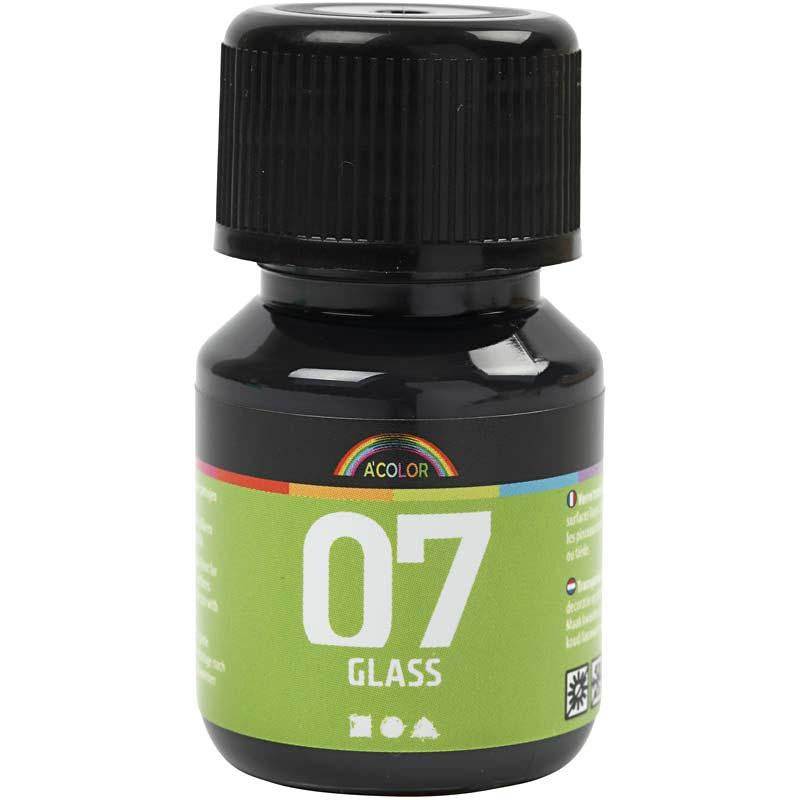 A-Color Glass Paint, black, 30 ml/ 1 bottle
