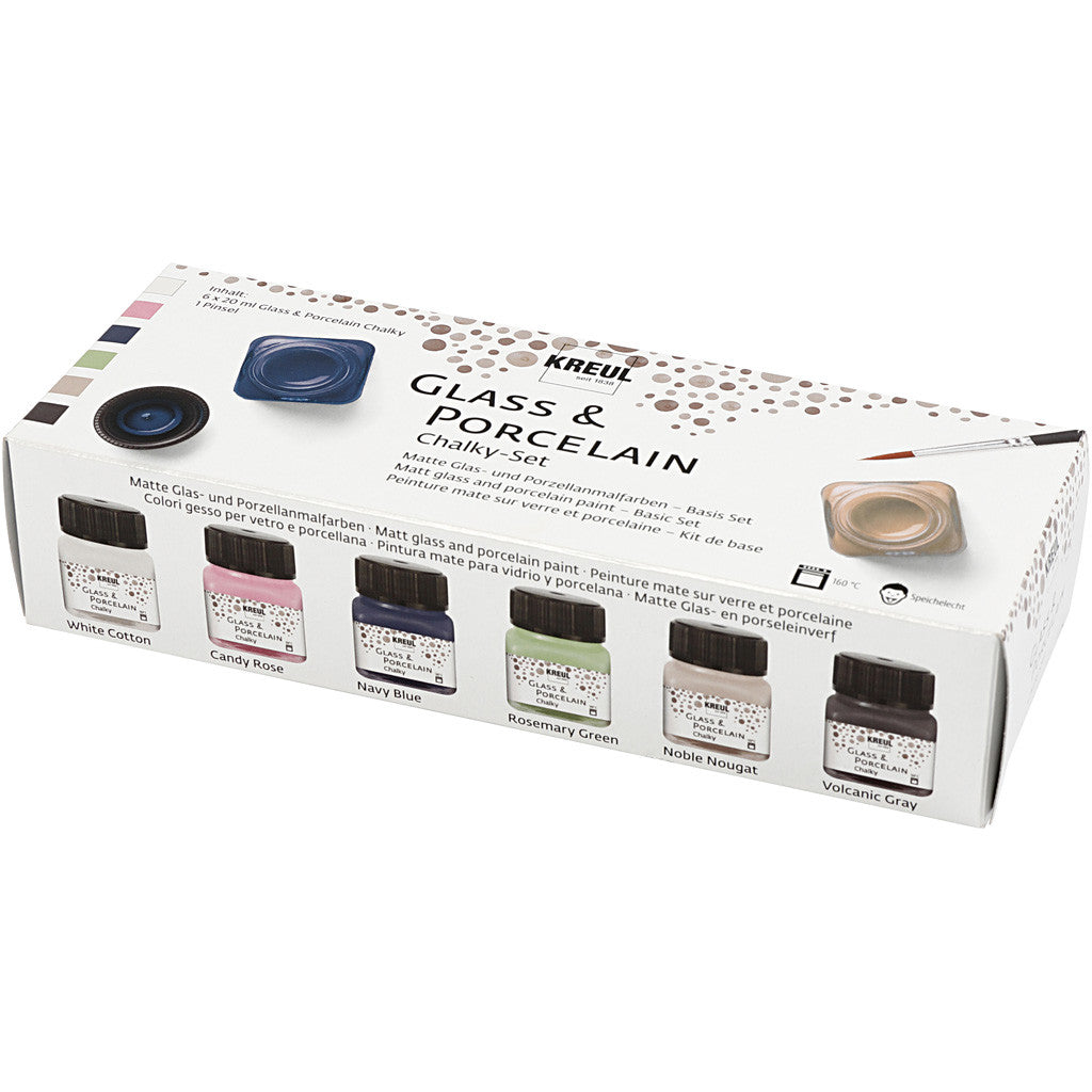 Vernice per Vetro e Porcellana, colori asst., 6x20 ml/ 1 conf. [HOB-31407]