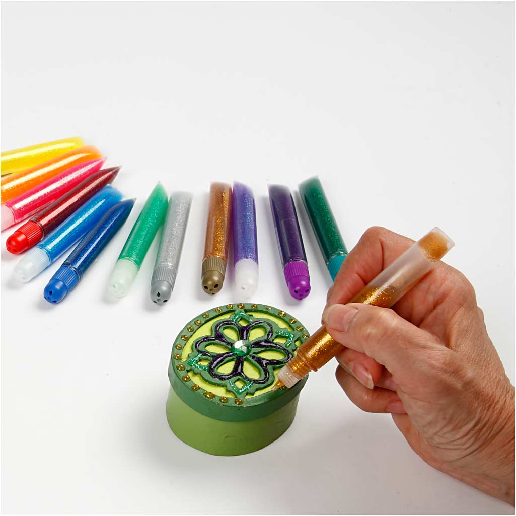 Colla glitter, 12x10 ml/ 1 conf. [HOB-31800]