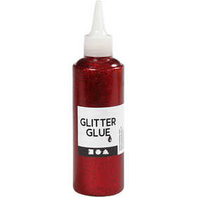 Colla glitter, rosso, 118 ml/ 1 bott. [HOB-31822]