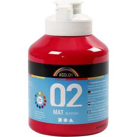 Peinture Acrylique Mate, rouge primaire, 500 ml/ 1 flacon [HOB-32110]
