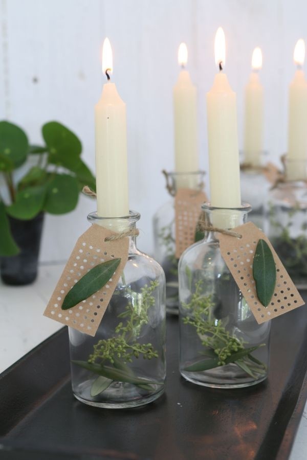 Bougie effilée Crème, 11 cm de haut (lot de 7 pièces) [IFS-32163]