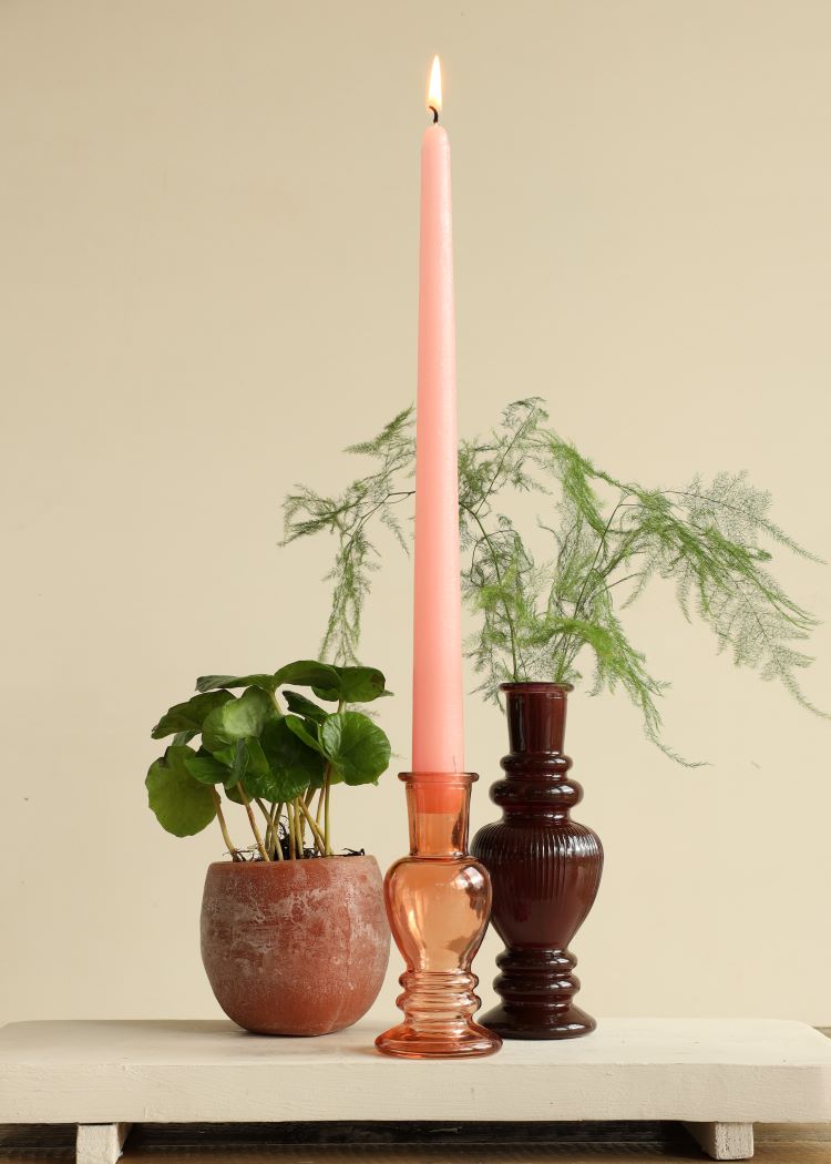Vase Venice Ambre H: 11,3 x Ø5 cm (12 Pcs) [IFS-29883]