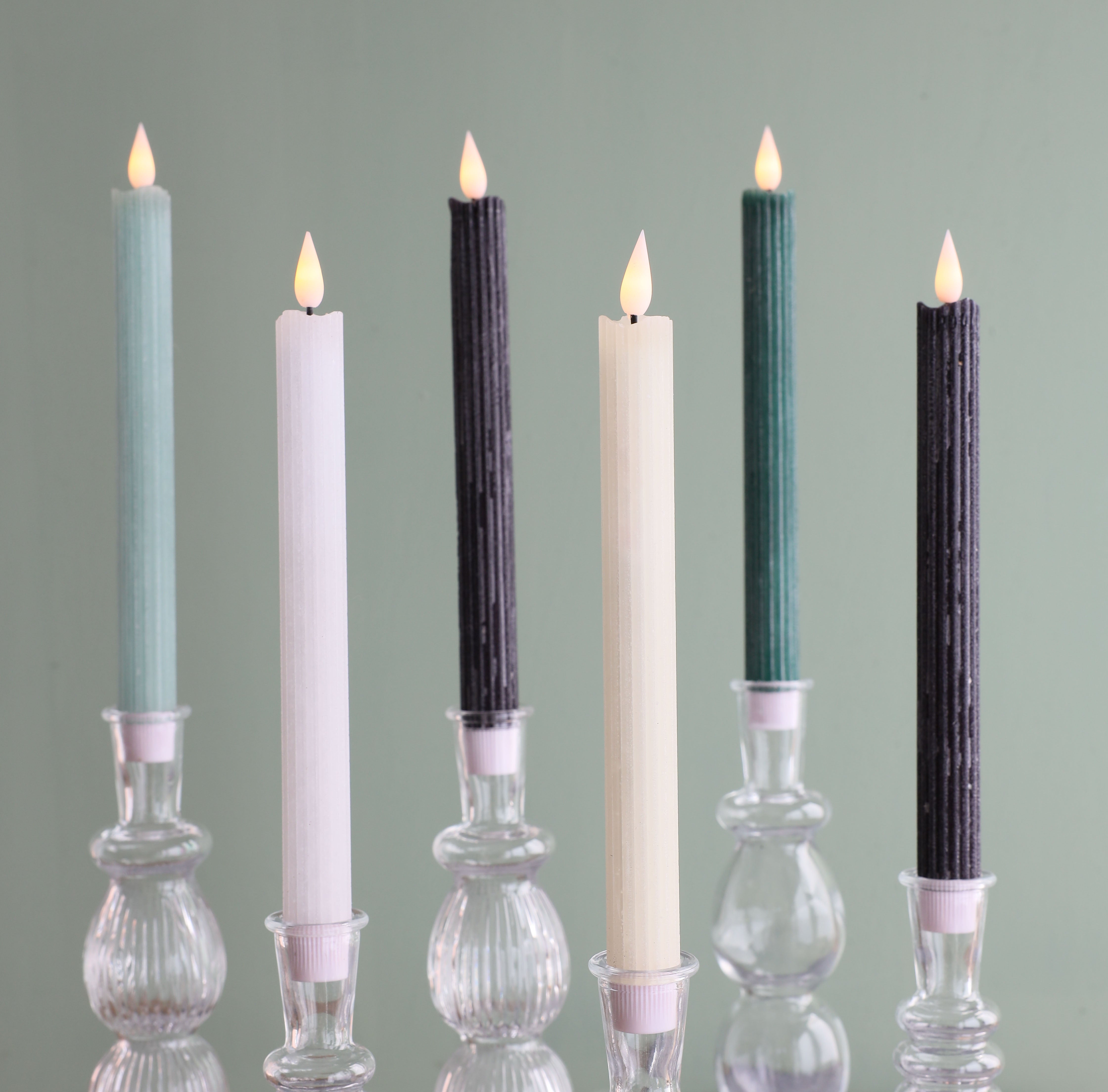 LED-Stiftkerze Ø2,1 h. 25cm weiß (Set 2 Stk.) [IFS-32587]