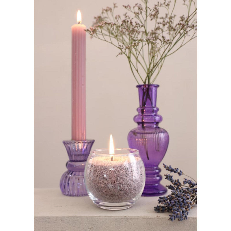 Candela Pearlsand 400 g lavanda grigio (6 pezzi) [IFS-32722]