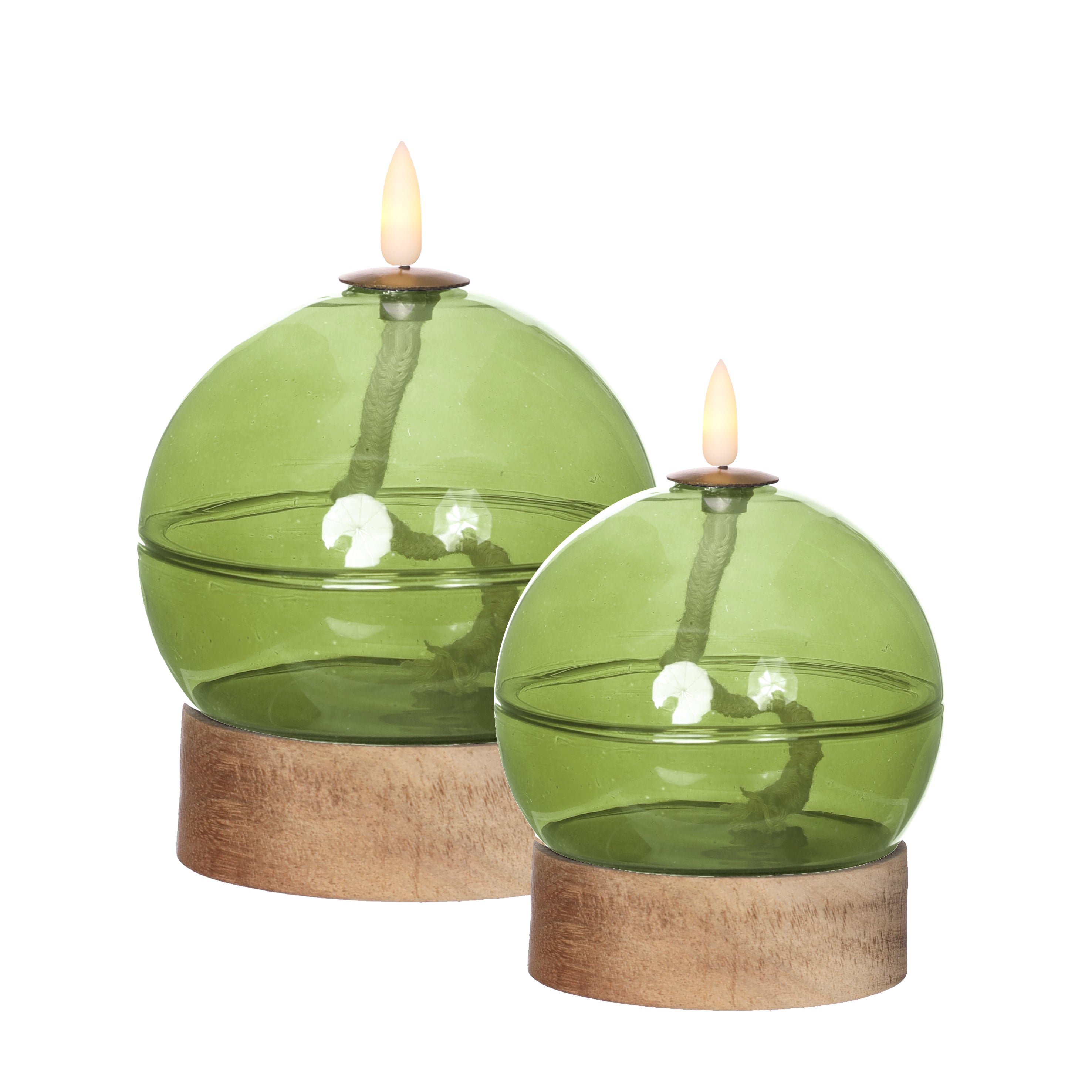 LED-Öllampe h13,5 Ø10 cm hellgrün (1 Stk.) [IFS-32805]