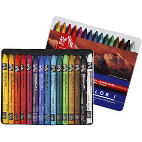 CARAN D’ACHE Neocolor I Pastelli, L: 10 cm, spess. 8,5 mm, colori asst., 15 pz/ 1 conf. [HOB-34014]