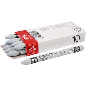 CARAN D’ACHE Neocolor I Pastelli, L: 10 cm, spess. 8,5 mm, light grey (003), 10 pz/ 1 conf. [HOB-34038]