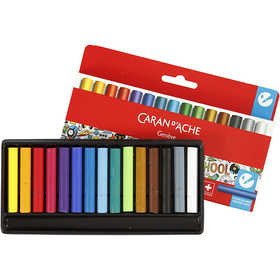 CARAN D’ACHE Neocolor II, Junior, L: 5 cm, spess. 8,5 mm, colori asst., 15 pz/ 1 conf. [HOB-34043]