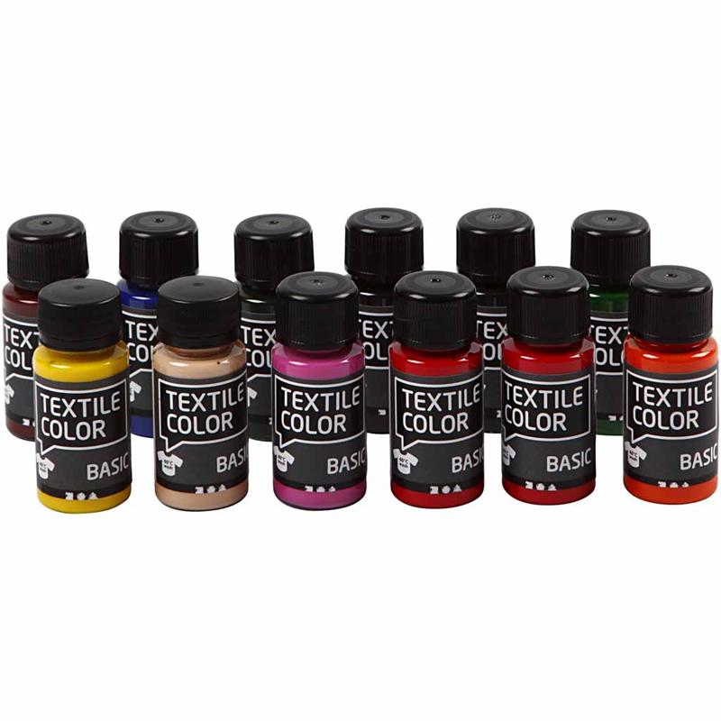Colore per tessuti, 12x50 ml/ 1 conf. [HOB-34160]
