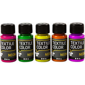 Textilfarbe, Sortierte Farben, 5x50 ml/ 1 Pck [HOB-342280]