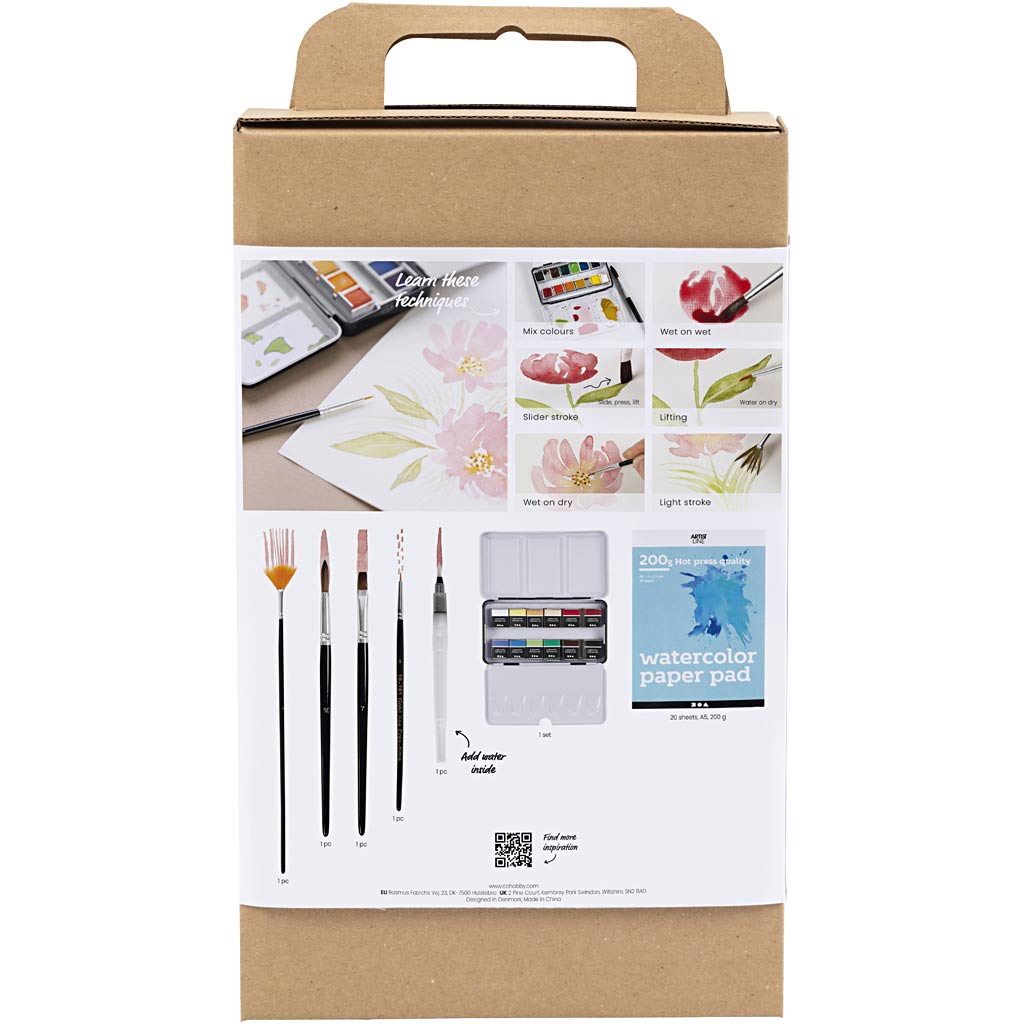 Kit Fai da te Principiante Acquerelli, 1 conf. [HOB-34249]