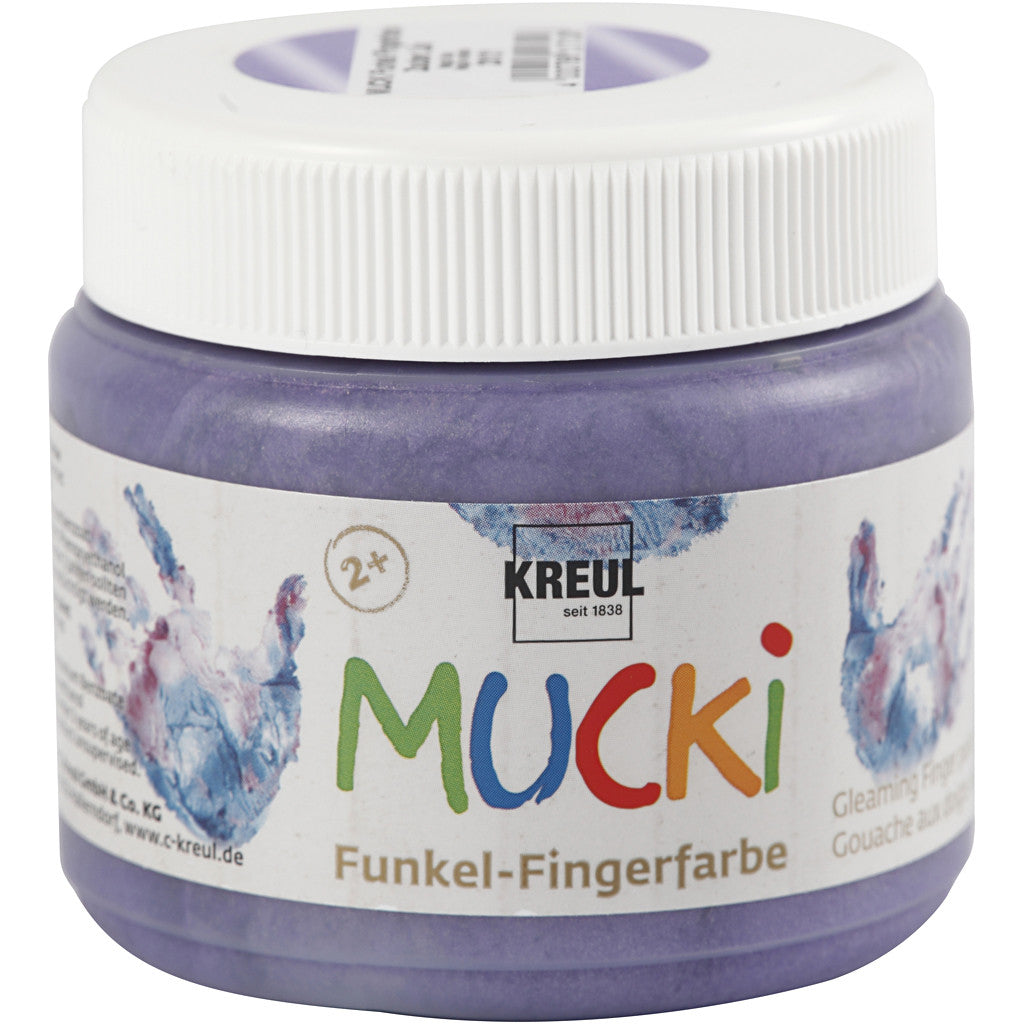 Mucki Fingerfarbe, Metallic-Lila, 150 ml/ 1 Dose [HOB-34754]