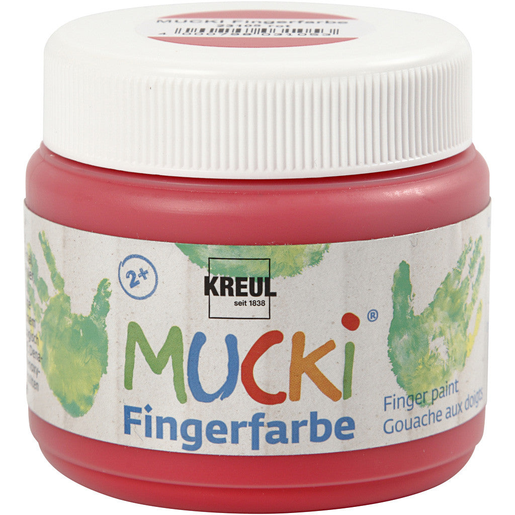 Mucki Fingerfarbe, Rot, 150 ml/ 1 Dose [HOB-34760]