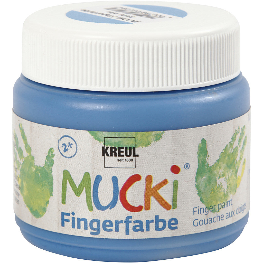 Mucki Pittura da dita, blu, 150 ml/ 1 vasch. [HOB-34761]