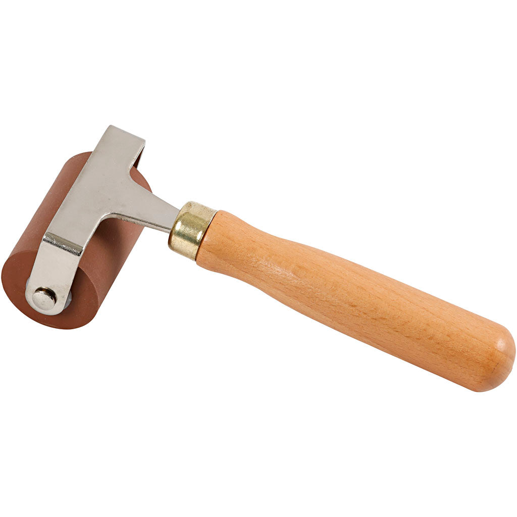 Rouleau en caoutchouc/rouleau pour linogravure, d 3 cm, L : 4,90 cm, 1 pièce [HOB-38221]