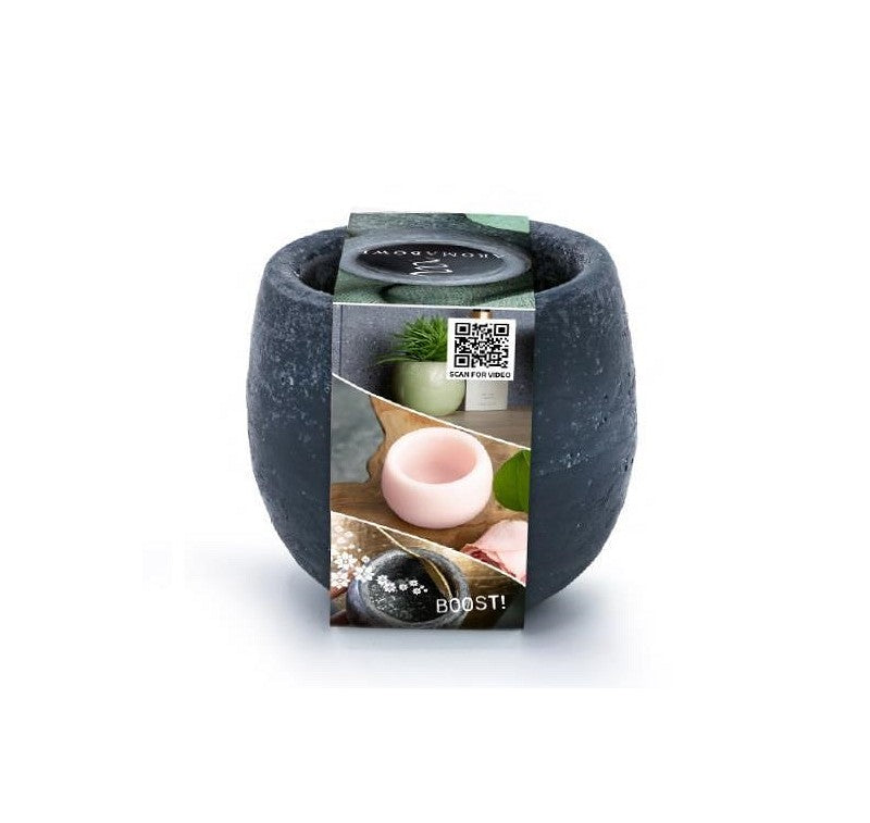 Aromaschale Dunkelgrau Moschus Duft Ø9x8 cm (6 Stück) [IFS-36218]