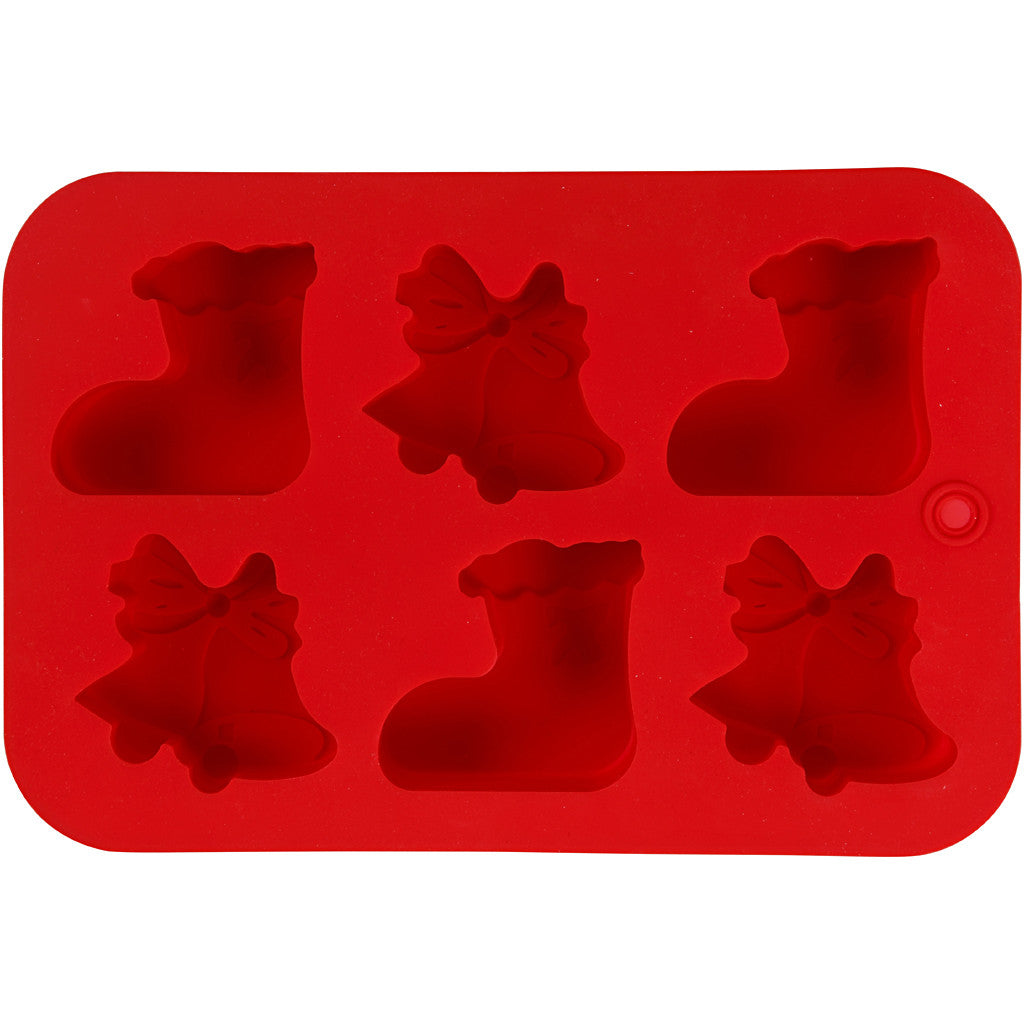 Stampo in silicone, fiori, H: 2,6 cm, L: 6 cm, L: 7,5 cm, 75 ml, 1 pz [HOB-37135]