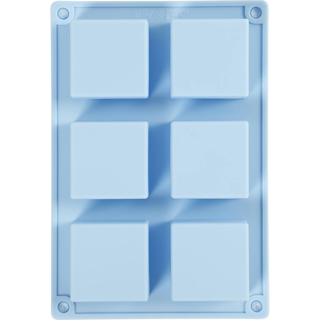 Silikonform, H 2,5 cm, L 5 cm, B 5 cm, 60 ml, 1 Stk [HOB-371811]