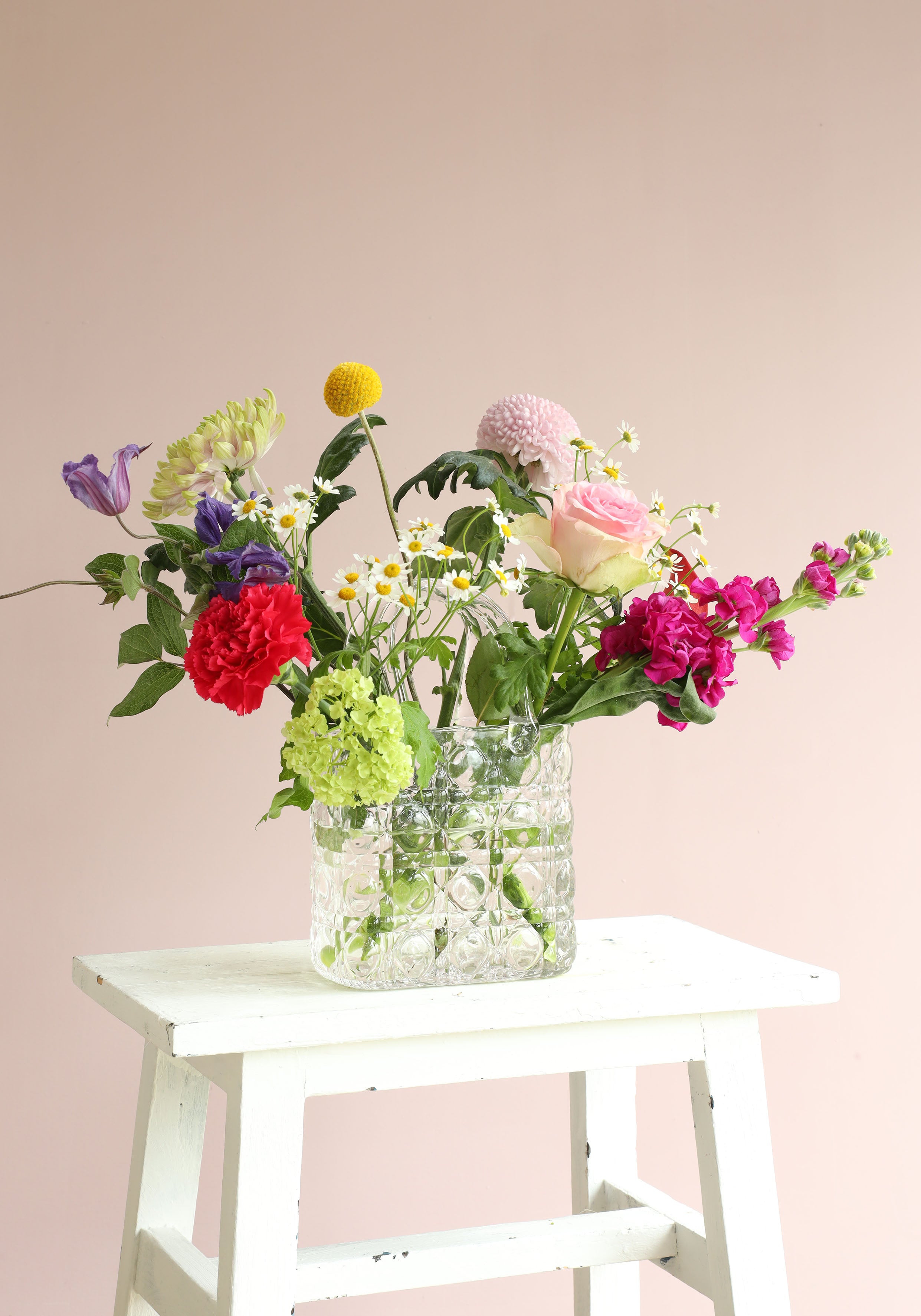 Handtasche Vase Elysee Glasgriff L.14 x B.9,5 x H.22 cm klar (1 Stk.) [IFS-37230]