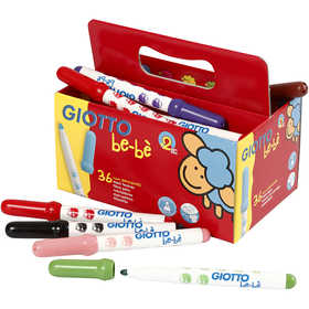 Pennarelli, diam 5 mm, ampiezza tratto 1-3 mm, colori asst., 36 pz/ 1 conf. [HOB-37292]