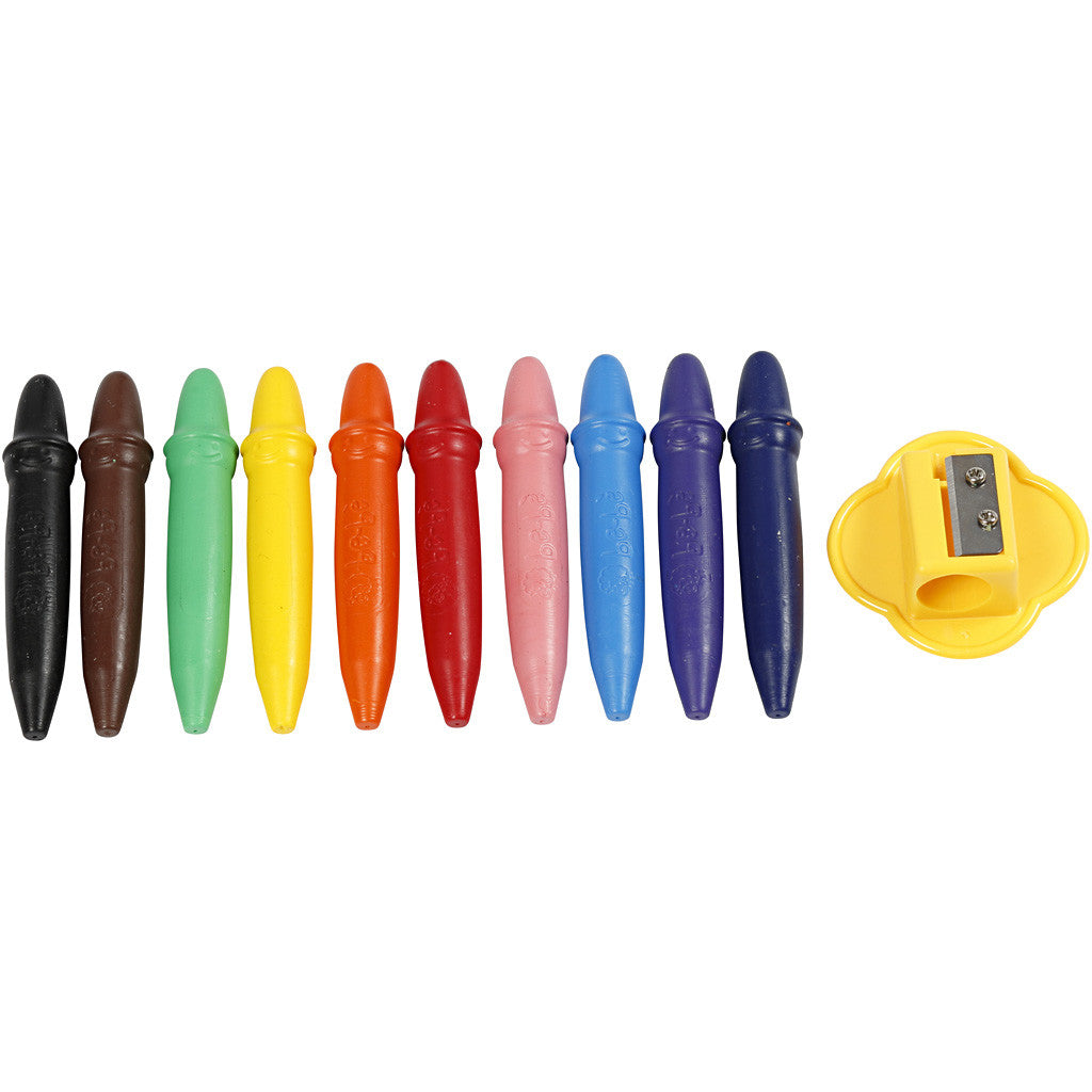 Pastelli a cera, L: 7 cm, diam 11 mm, 10 pz/ 1 conf. [HOB-37297]