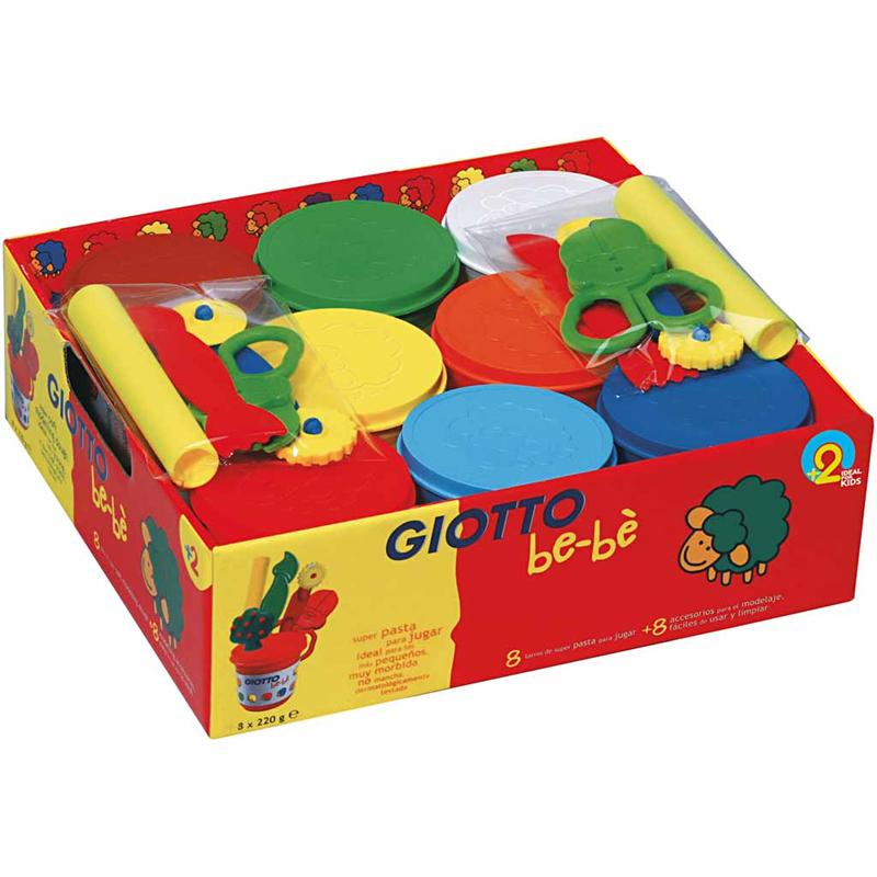 Argilla modellabile, colori asst., 8x220 g/ 1 conf. [HOB-37300]