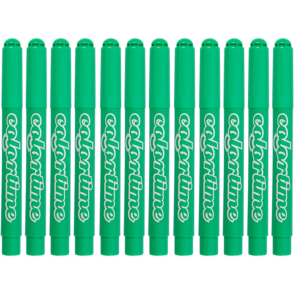 Feutres Colortime, trait 5 mm, vert clair, 12 pièces/ 1 Pq. [HOB-37336]