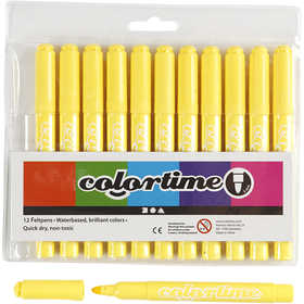 Colortime Marker, Strichstärke 5 mm, Zitronengelb, 12Stk/ 1 Pck [HOB-37337]