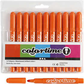 Colortime Marker, Strichstärke 5 mm, Orange, 12 Stk/ 1 Pck [HOB-37338]