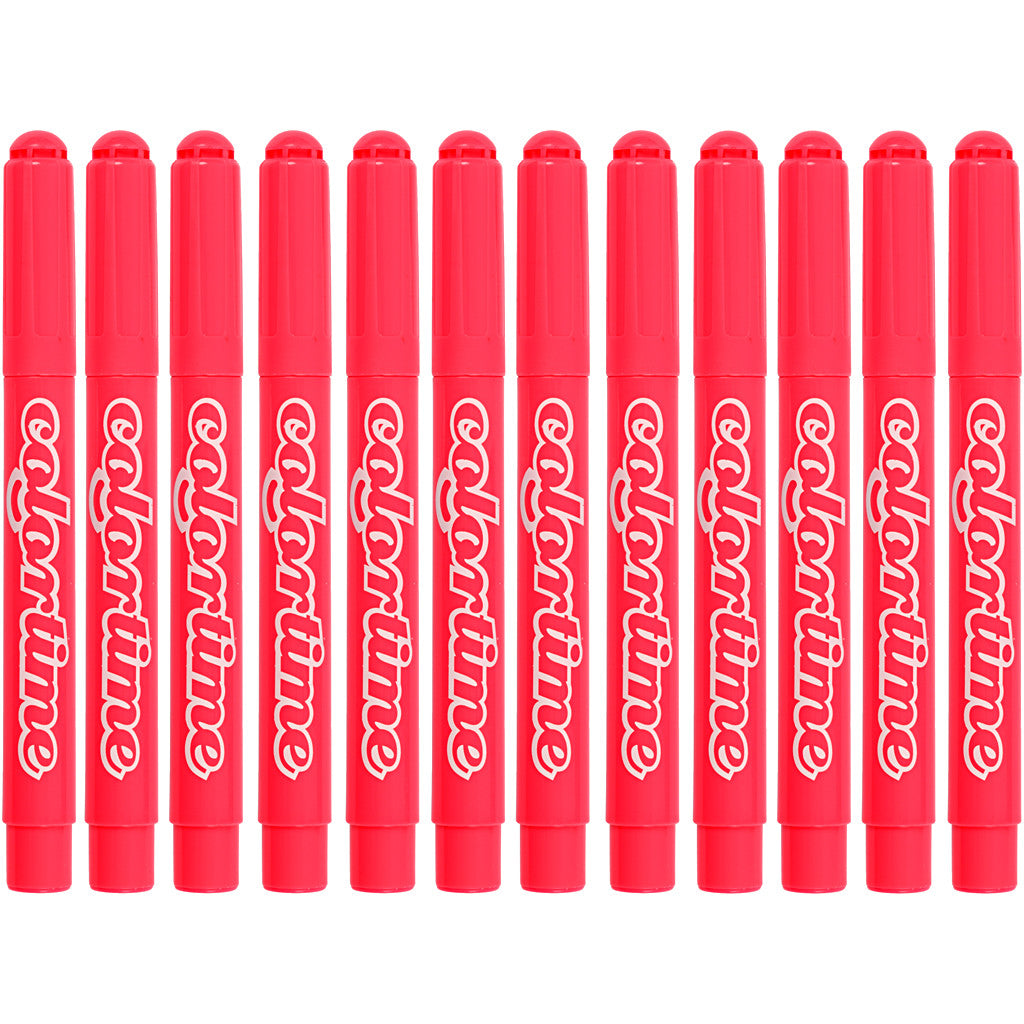 Feutres Colortime, trait 5 mm, rose, 12 pièces/ 1 Pq. [HOB-37339]