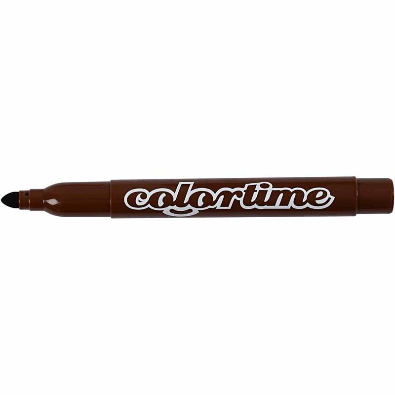 Colortime Marker, Strichstärke 5 mm, Braun, 12Stk/ 1 Pck [HOB-37342]
