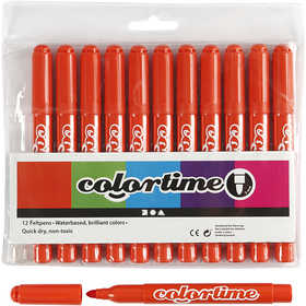Feutres Colortime, trait 5 mm, orange foncé, 12 pièces/ 1 Pq. [HOB-37351]