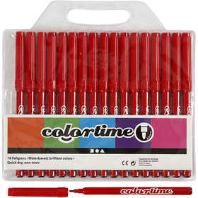 Colortime Marker, Strichstärke 2 mm, Rot, 18 Stk/ 1 Pck [HOB-373540]