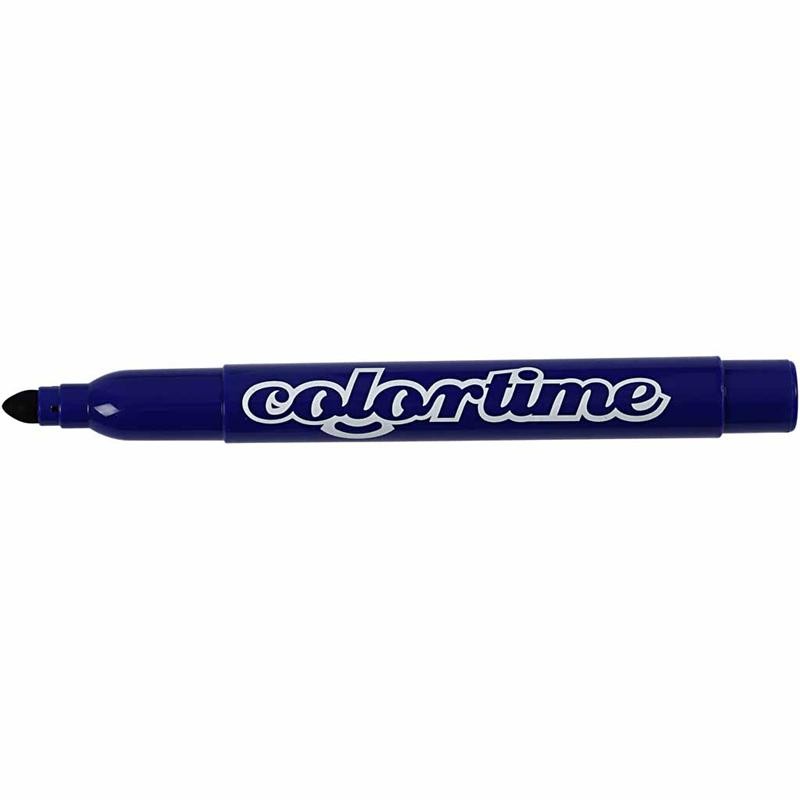 Pennarelli Colortime, ampiezza tratto 5 mm, blu scuro, 12 pz/ 1 conf. [HOB-37355]