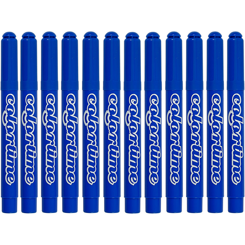 Feutres Colortime, trait 5 mm, Azure, 12 pièces/ 1 Pq. [HOB-37356]