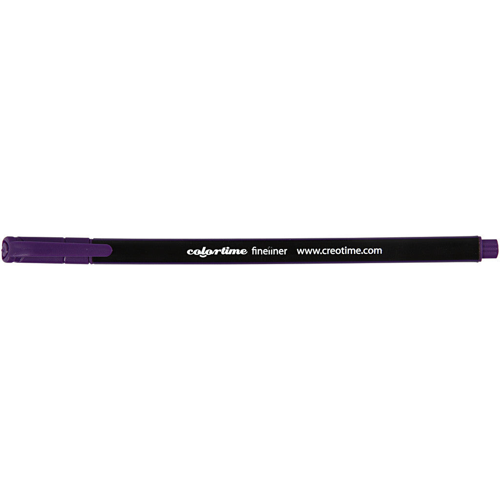 Pennarelli Fineliner Colortime, ampiezza tratto 0,6-0,7 mm, viola, 12 pz/ 1 conf. [HOB-373636]
