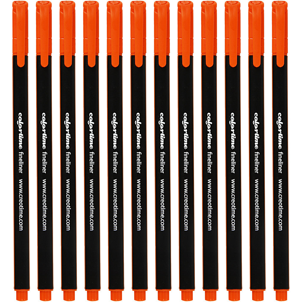 Pennarelli Fineliner Colortime, ampiezza tratto 0,6-0,7 mm, arancio, 12 pz/ 1 conf. [HOB-373638]