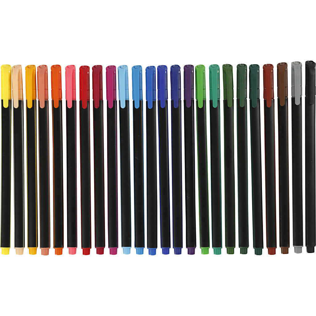 Pennarelli Fineliner Colortime, ampiezza tratto 0,6-0,7 mm, colori asst., 24 pz/ 1 conf. [HOB-373649]