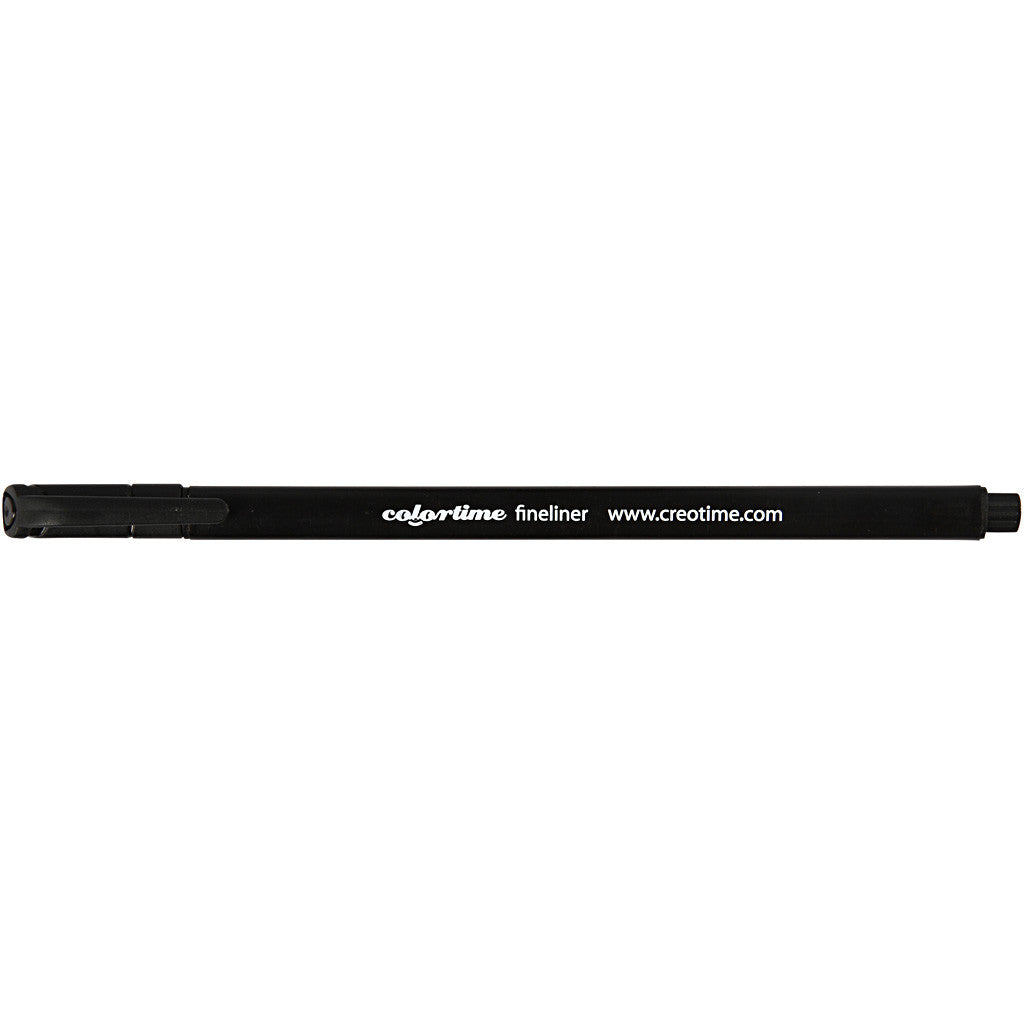 Pennarelli Fineliner Colortime, ampiezza tratto 0,6-0,7 mm, nero, 12 pz/ 1 conf. [HOB-373661]