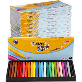 BIC Pennarelli Visa Color, ampiezza tratto 3 mm, colori asst., 12x24 pz/ 1 conf. [HOB-37498]